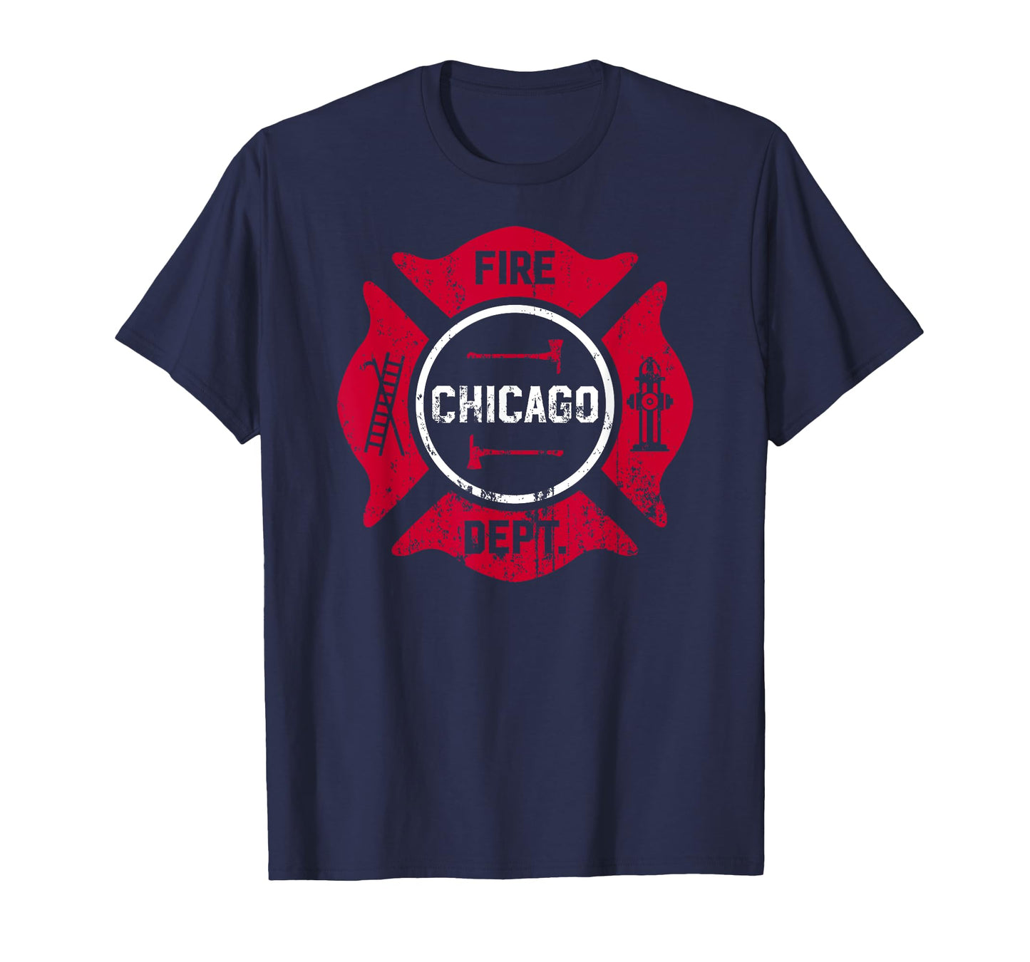 Fire Department Chicago Volunteer Firefighter Tee Fireman T-Shirt