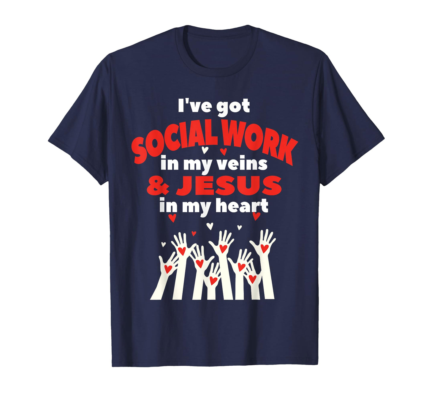Social Worker Christian Jesus MSW Student Work Masters Grad T-Shirt