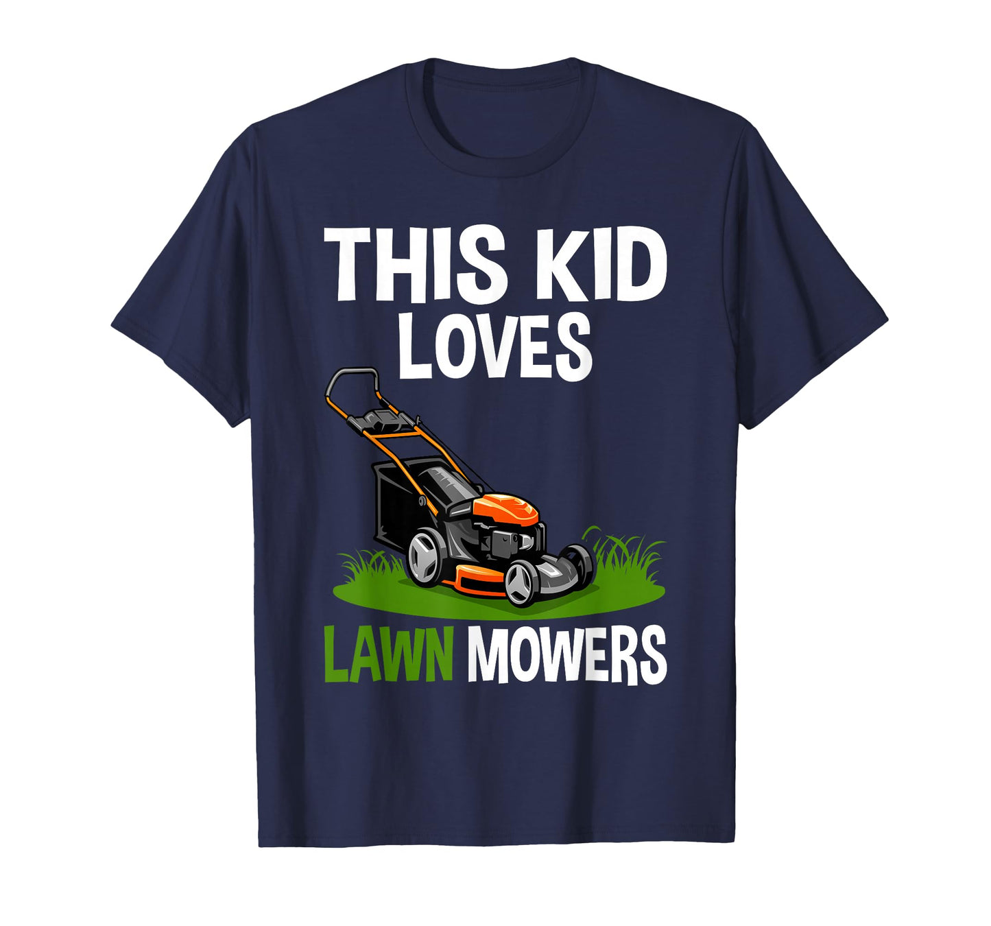 Funny Lawn Mowing For Kids Lawn Mower Farm Gardening T-Shirt