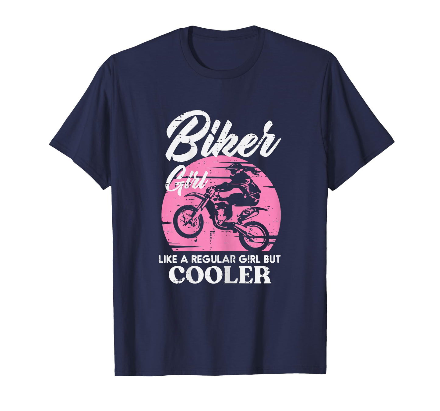 Biker Girl Like Regular But Cooler Motorcycle Women Kids T-Shirt