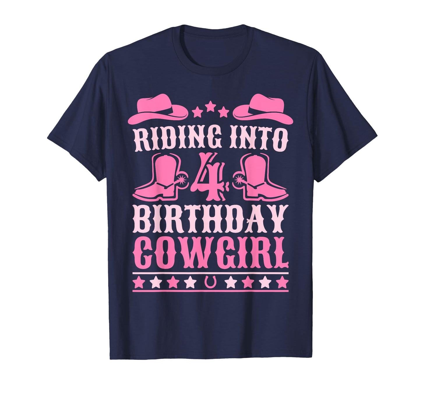 4yr Birthday Cowgirl Outfit 4 Year Old Girl 4th Birthday T-Shirt