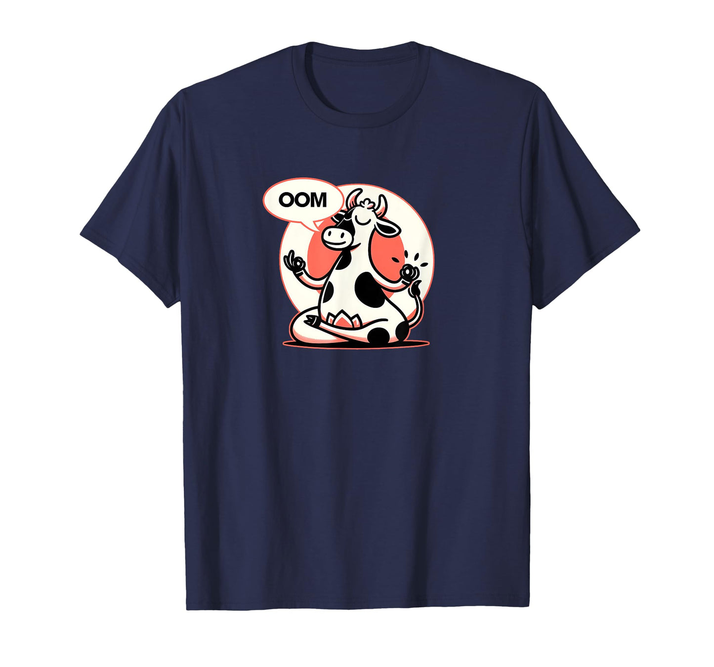 Funny Cow Namaste Yoga Lotus Position Yoga Cow T-Shirt