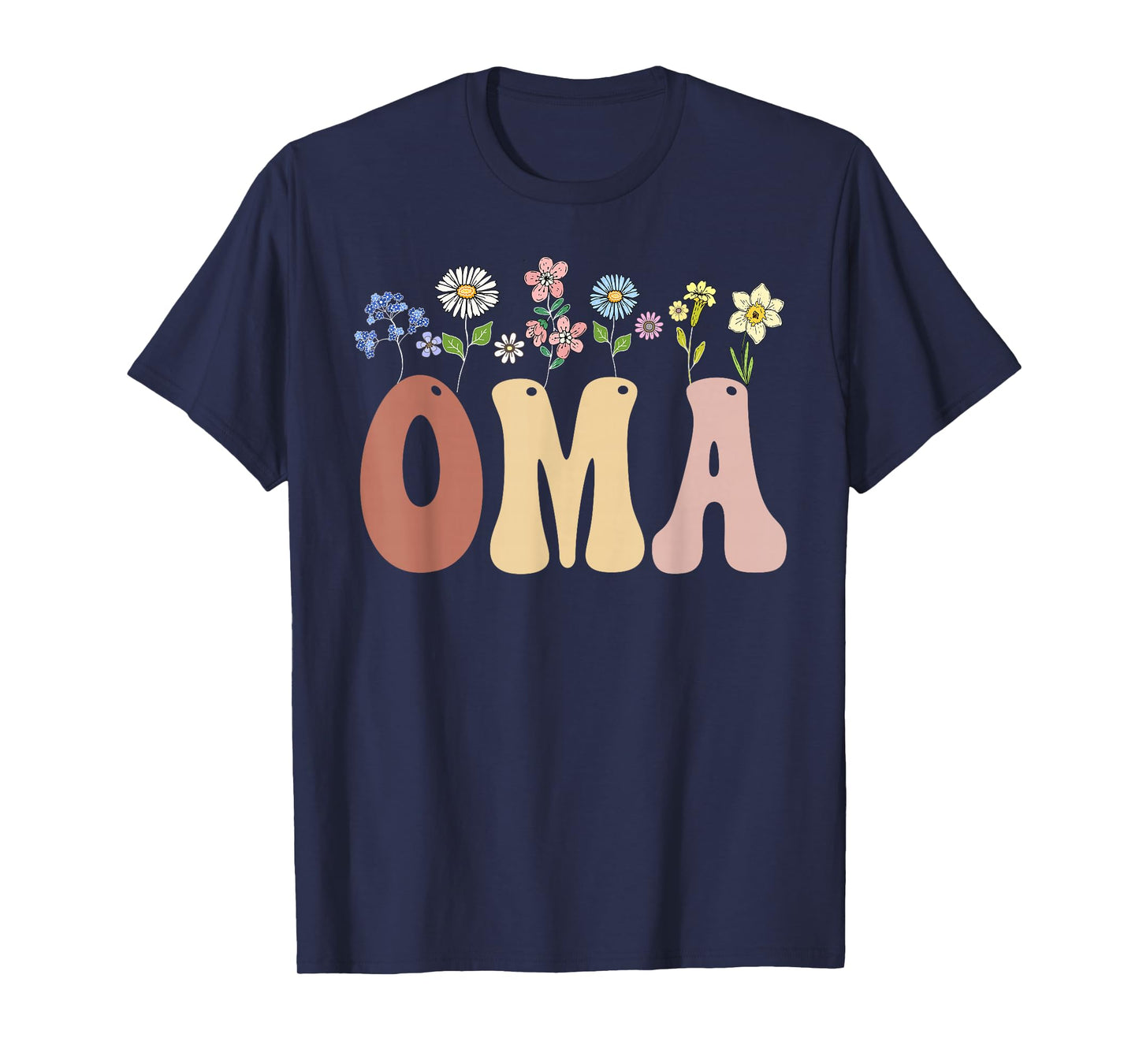Oma Gifts Women Wildflower Floral Design Oma T-Shirt