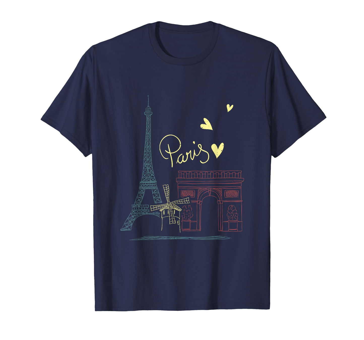 Paris Vacation France Holiday Eiffel Tower Love Paris T-Shirt