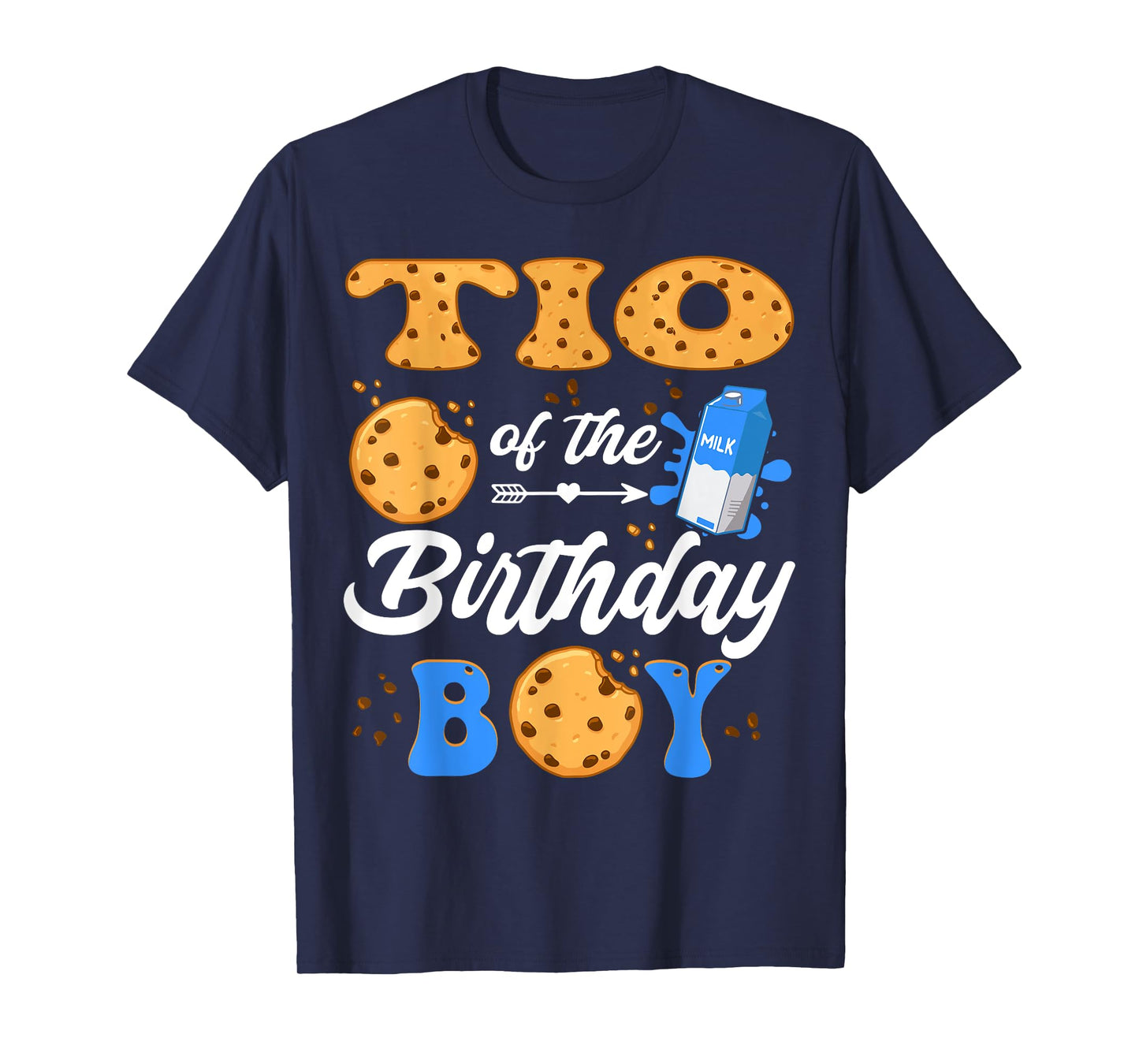 Tio Of The Birthday Boy Milk And Cookies 1St Birthday T-Shirt