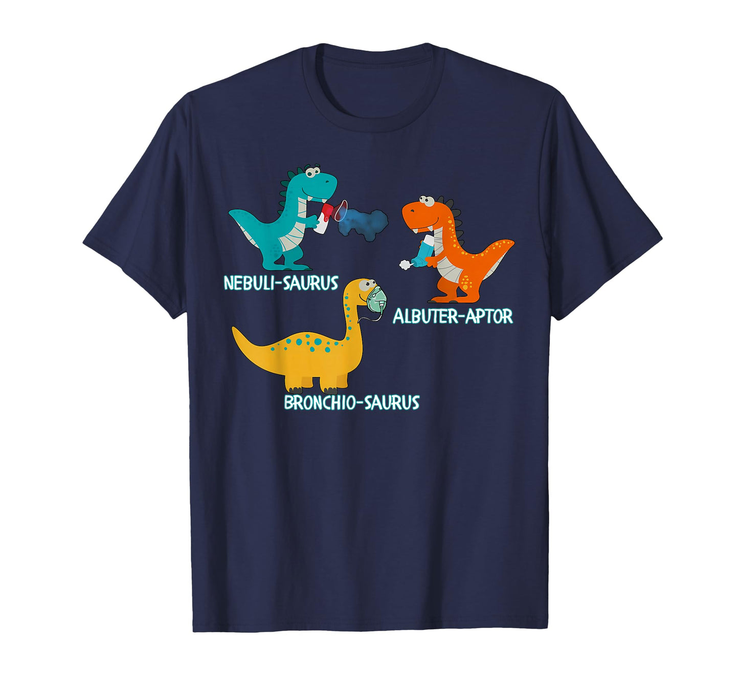 Dinosaur Pediatric Respiratory Therapy PEDS PICU RRT Crew T-Shirt