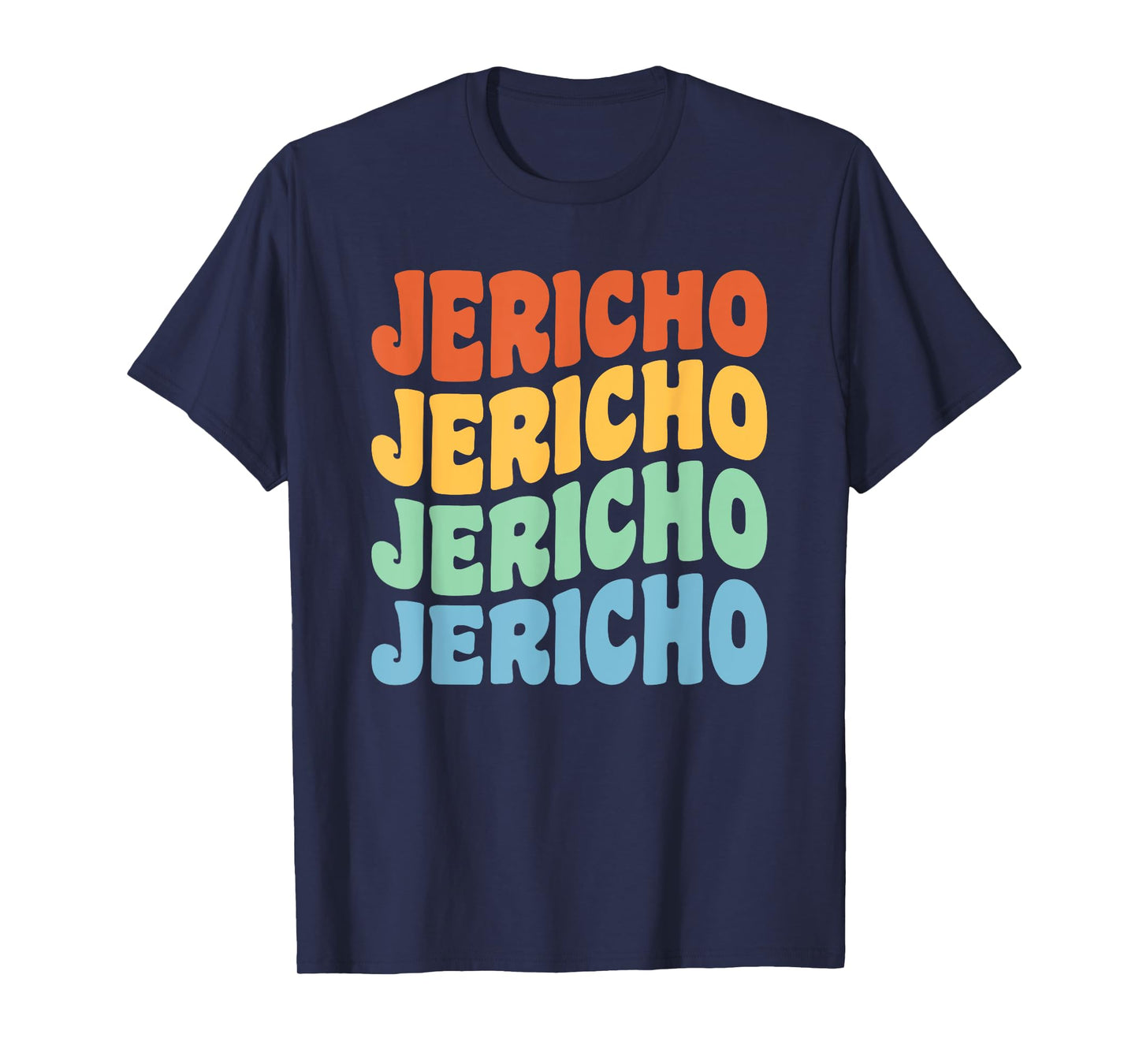 Jericho First Name Retro Groovy Personalized T-Shirt