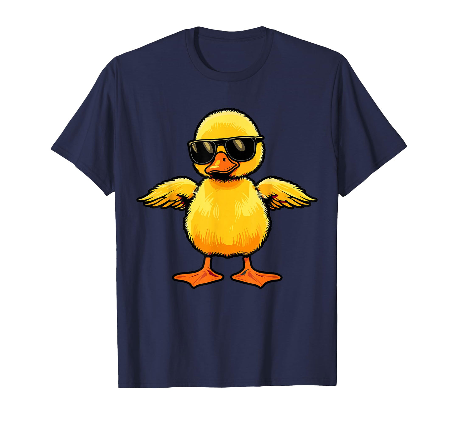 Yellow Duck in Sunglasses Retro Duck T-Shirt