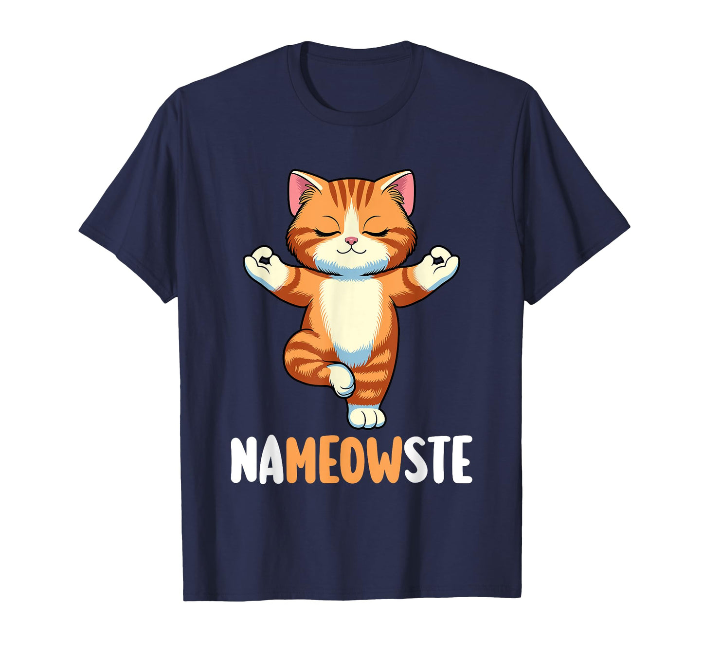 Yoga Cat Nameowste Meditation Zen Kitten Namaste Funny T-Shirt