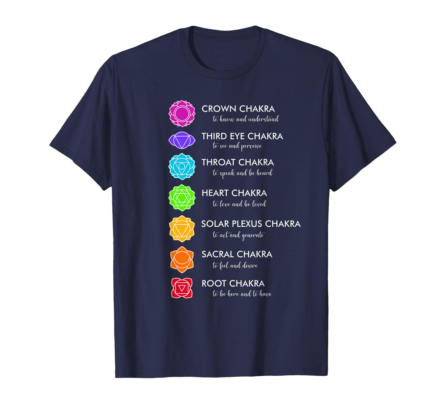 Seven Chakra Symbols T-Shirt