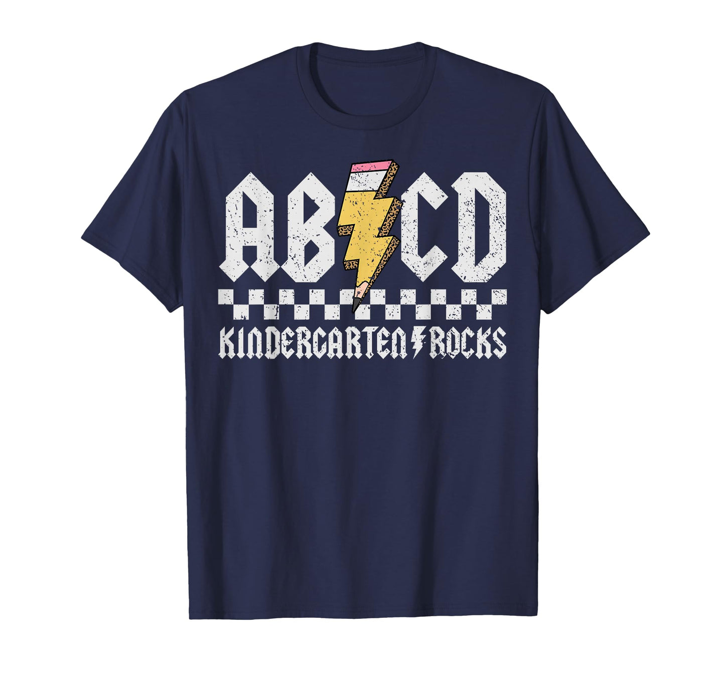 ABCD Kindergarten Rocks Pencil Lightning Teachers Rock Boys T-Shirt