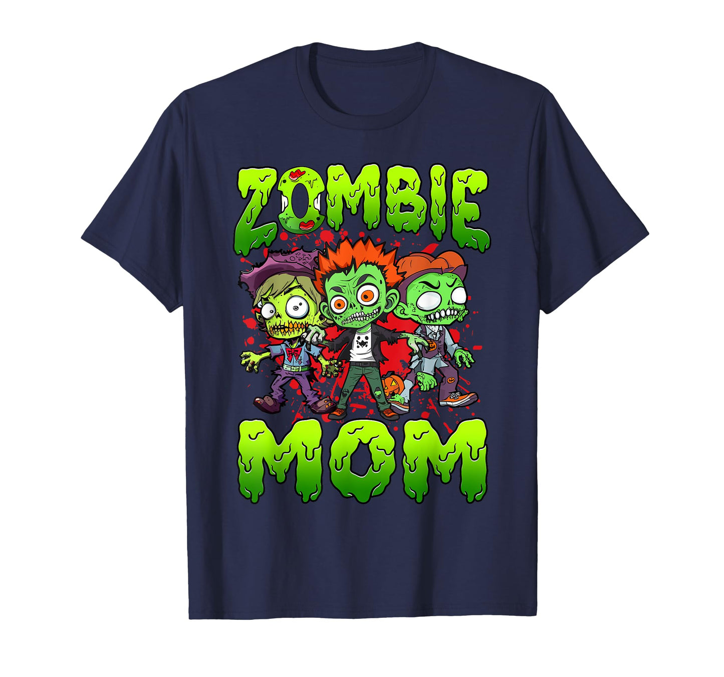 Zombie Mom Halloween Costume Family Matching T-Shirt