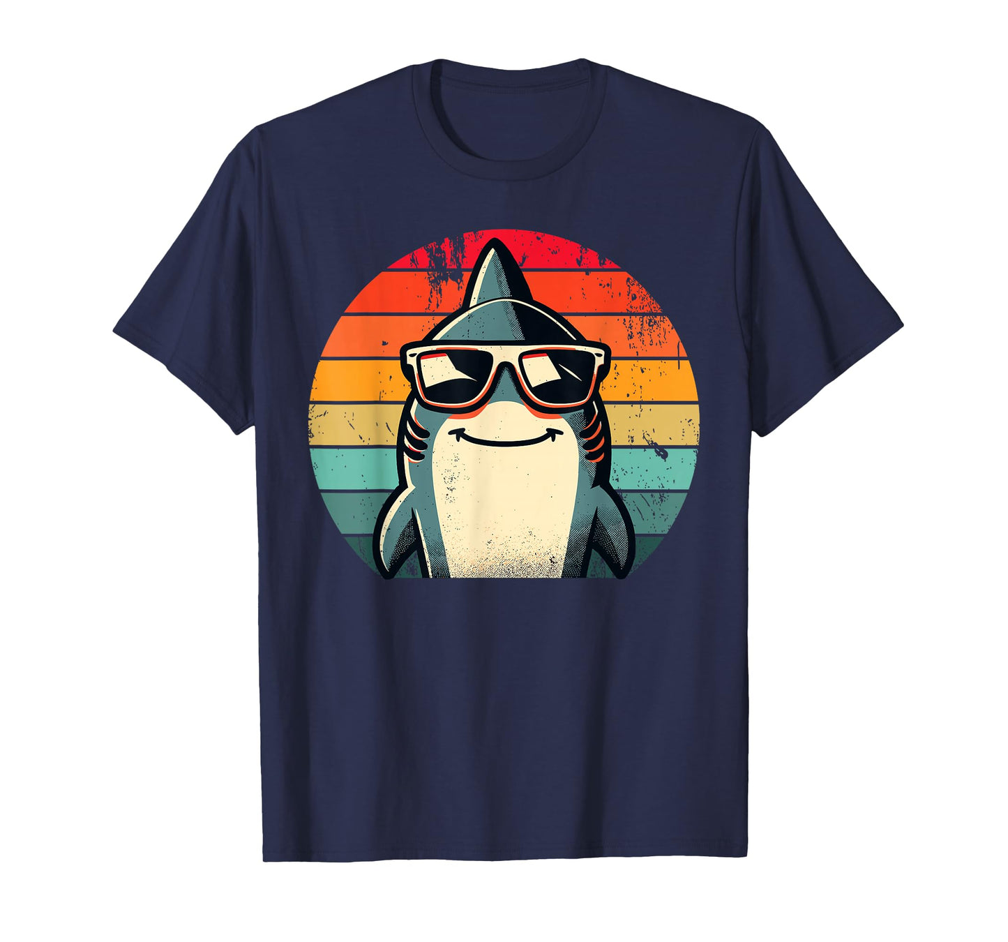 Cool Retro Shark in Sunglasses 70s 80s 90s Funny Shark T-Shirt