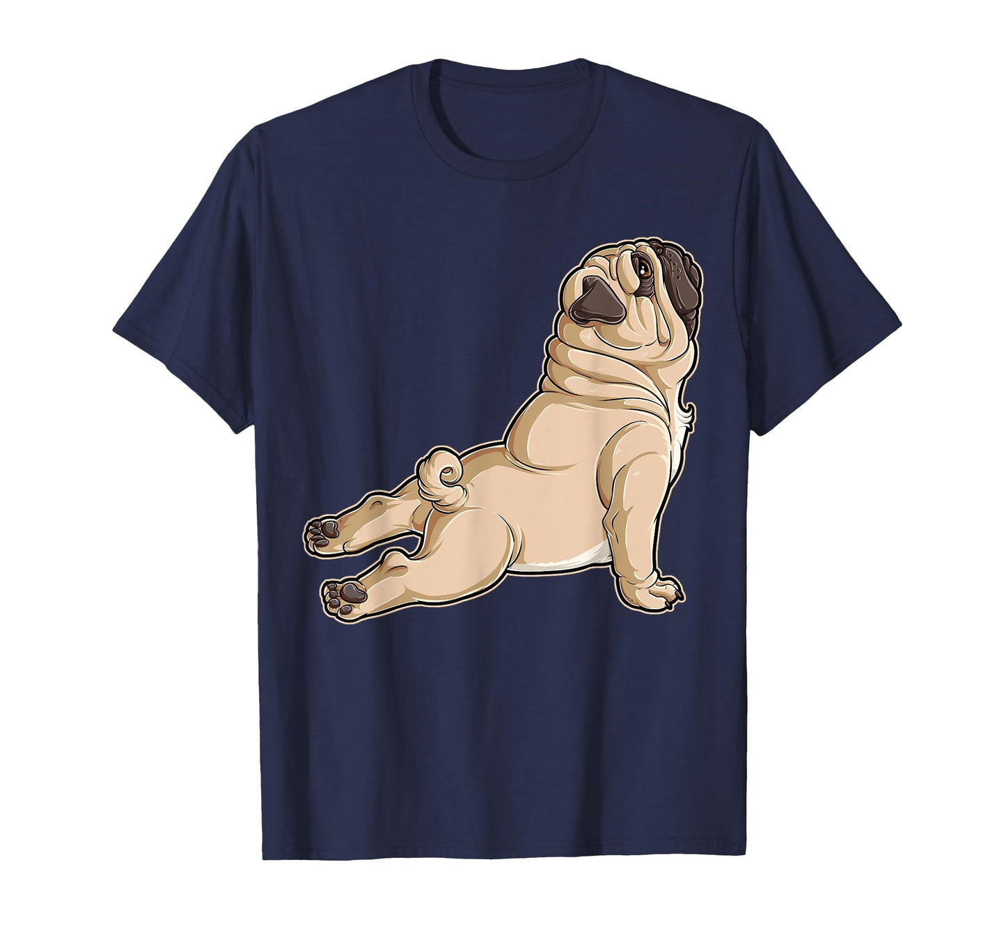 Pug Yoga Fitness Workout Gym Dog Lovers Puppy Athletic Pose Men Women Girls Kids T-Shirt