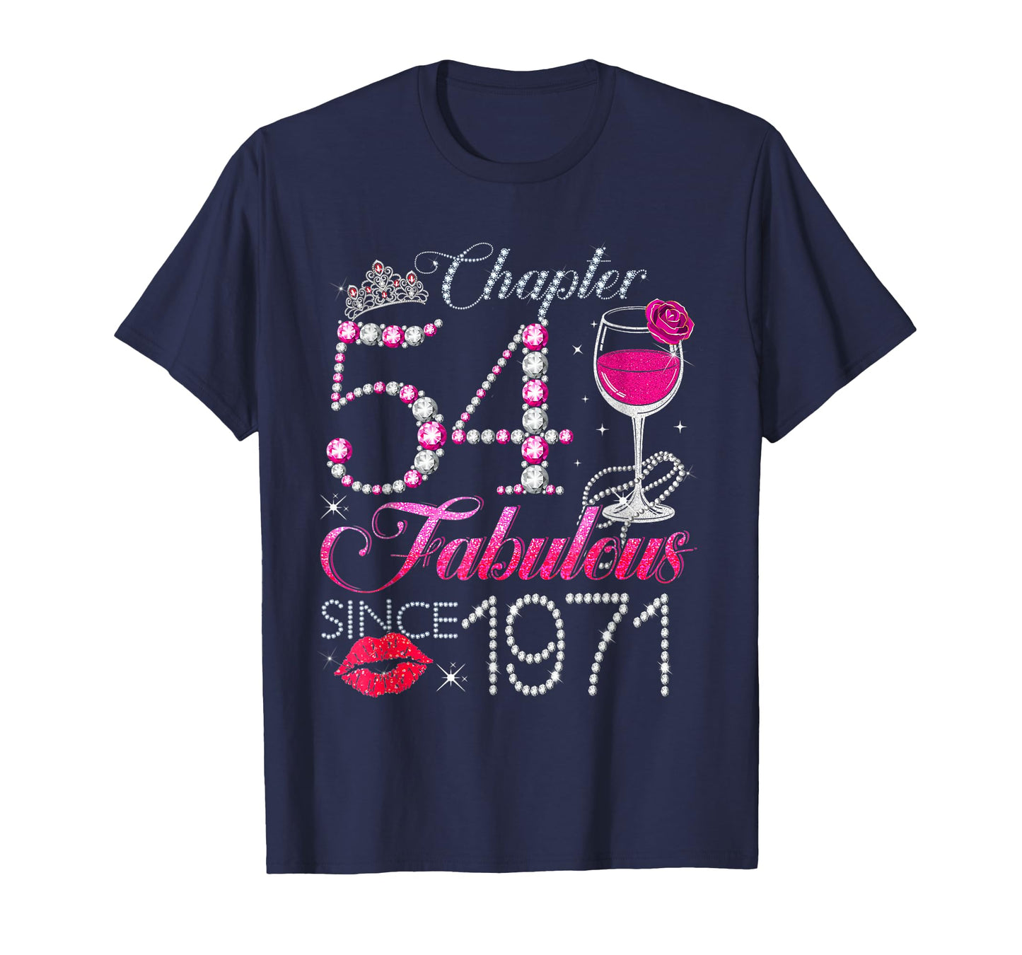 Chapter 54 Fabulous Since 1971 54th Birthday Queen Diamond T-Shirt