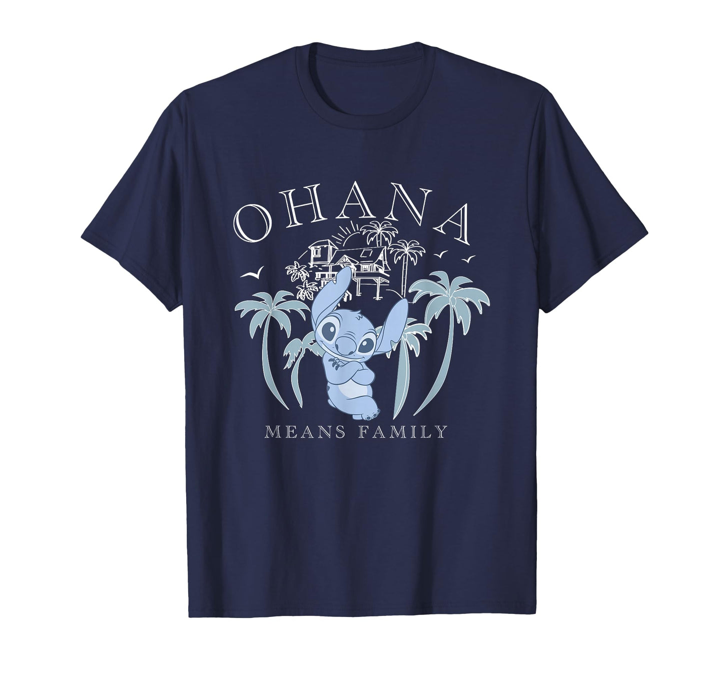 Disney Lilo & Stitch Ohana Means Family Beach T-Shirt