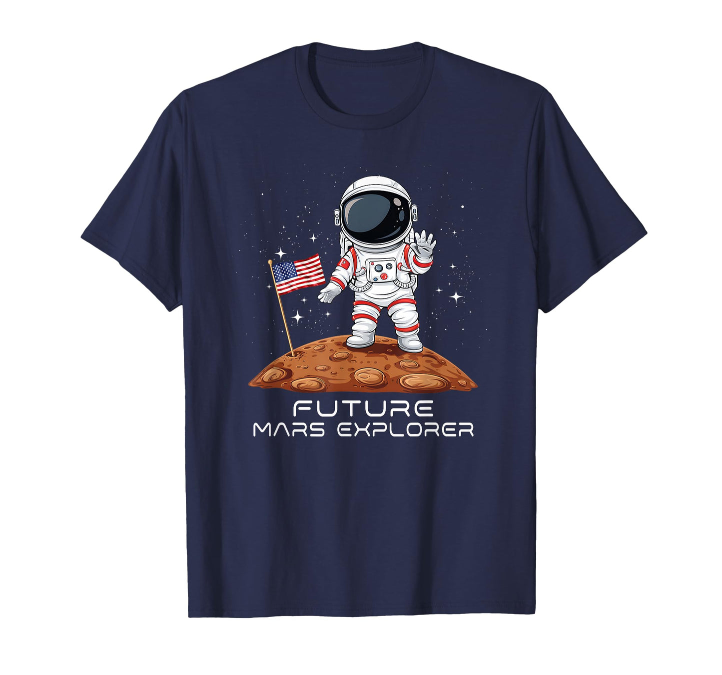 Kids Patriotic Future Astronaut Future Mars Explorer T-Shirt
