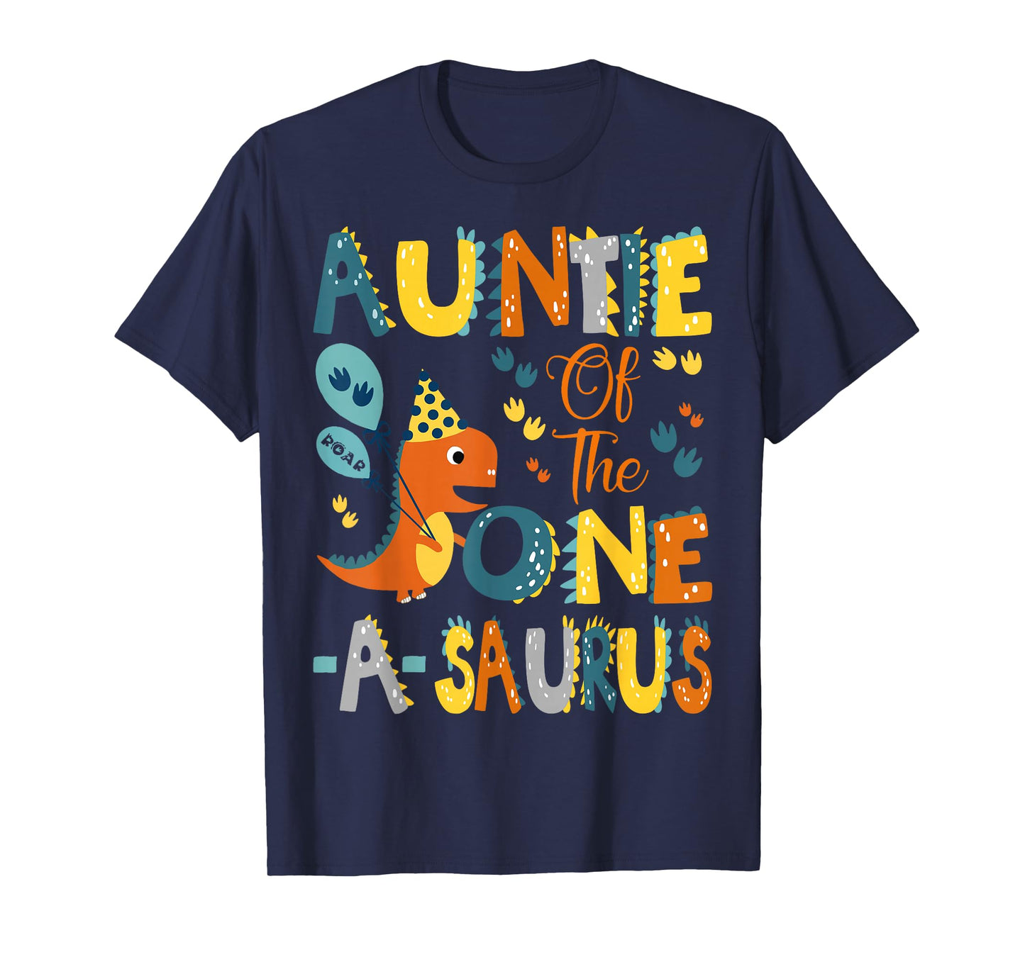 Dinosaur T-Rex 1St Birthday Matching Family Auntie Of The One-A-Saurus 1St Birthday Dinosaur Party Unisex-Kids T-Shirt Black Small Classic Fit Modern U-Neck Short Sleeve