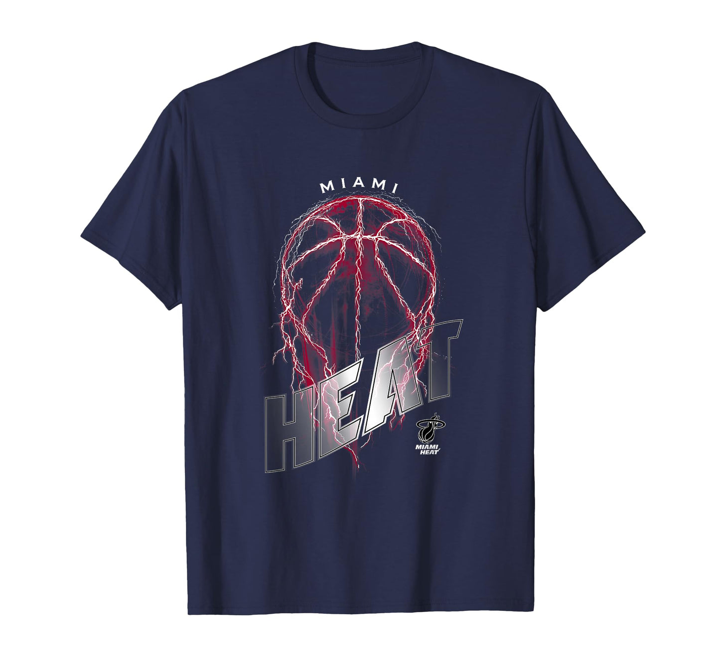 NBA Miami Heat Lightning Bolt Basketball Logo T-Shirt