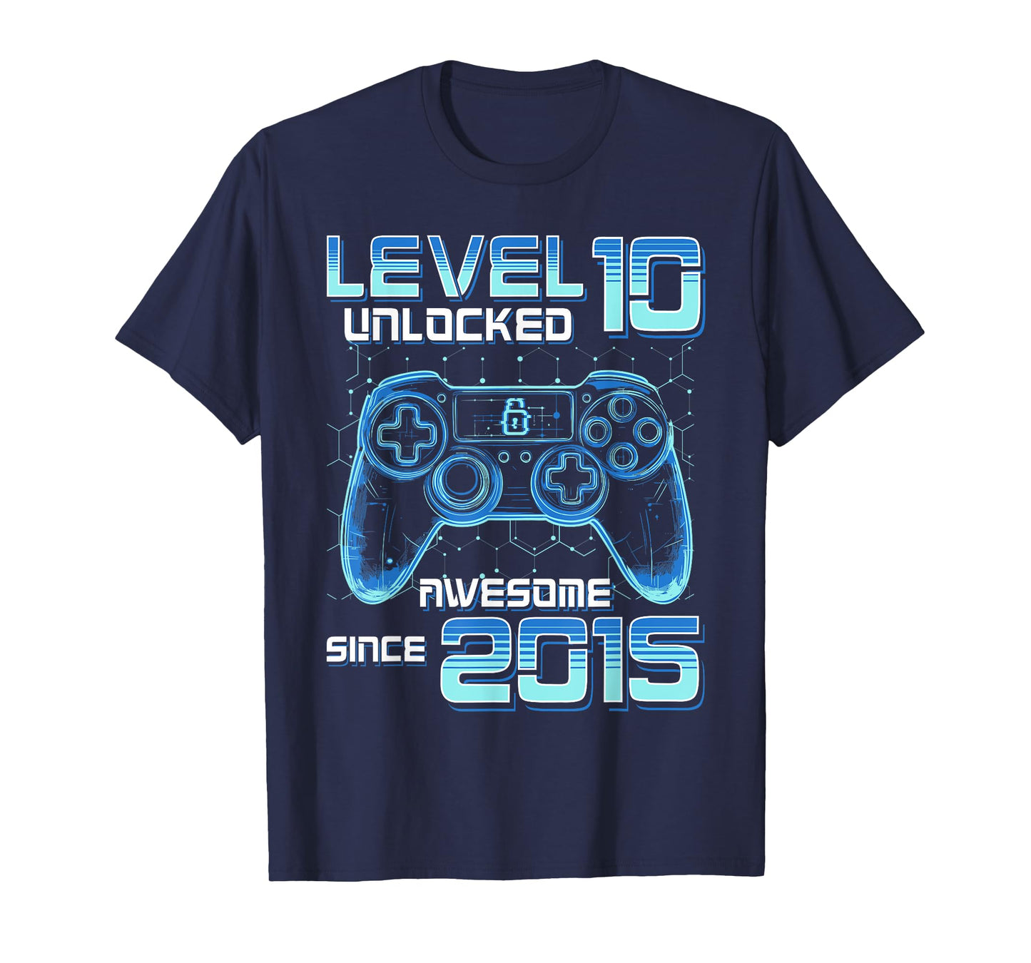 Level 10 Unlocked Video Game Party 10th Birthday Gamer Boys T-Shirt