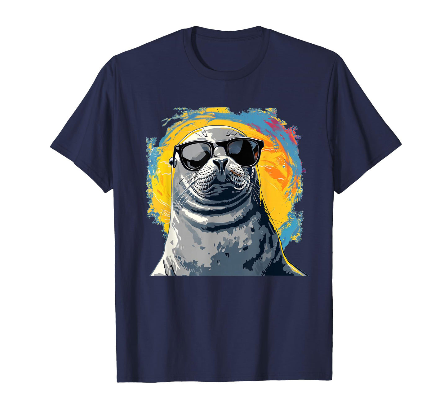 Seal face with glasses for funny sea animals lovers T-Shirt