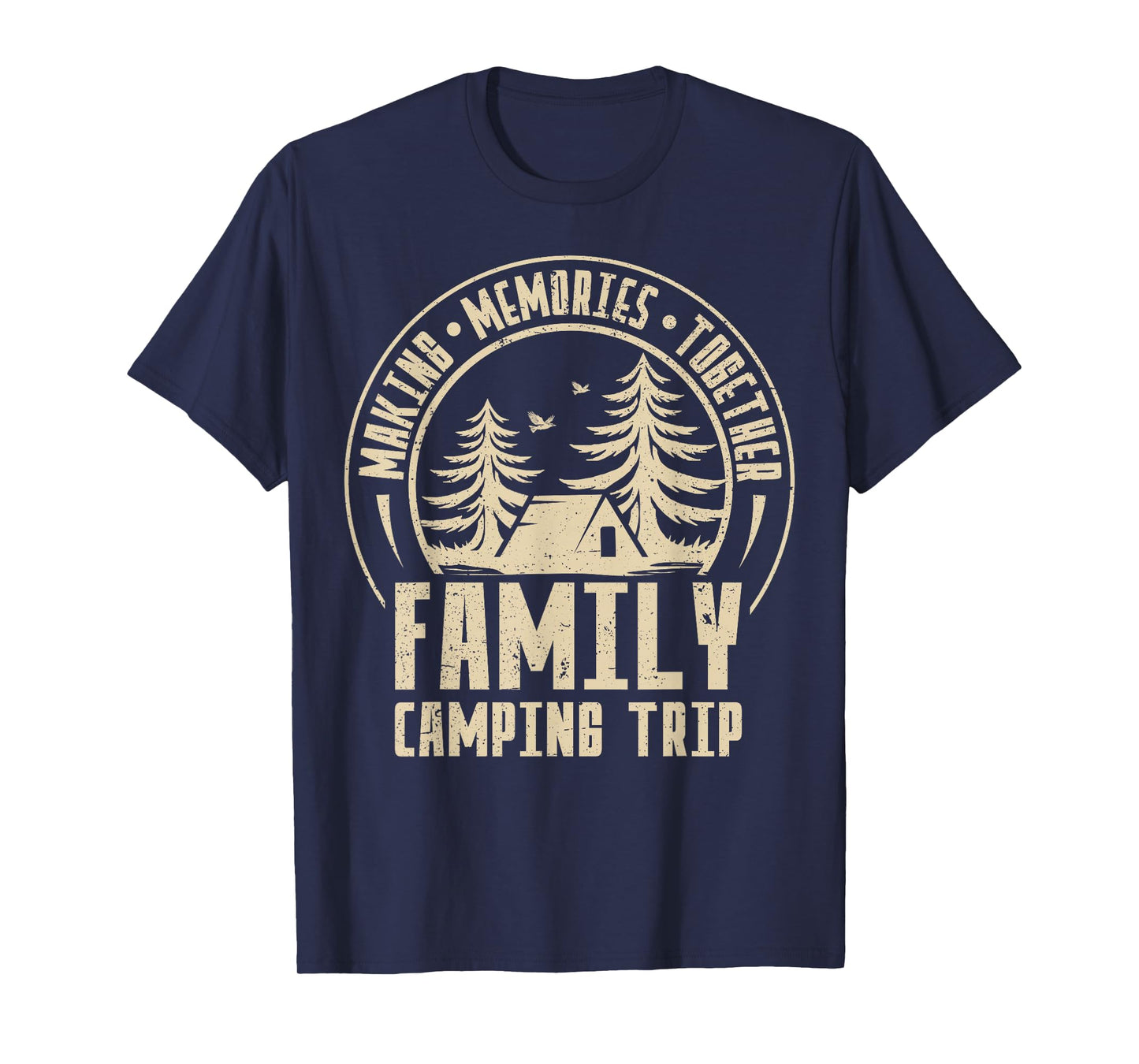Vintage Camper Camp Family Camping Trip 2025 Matching Crew T-Shirt