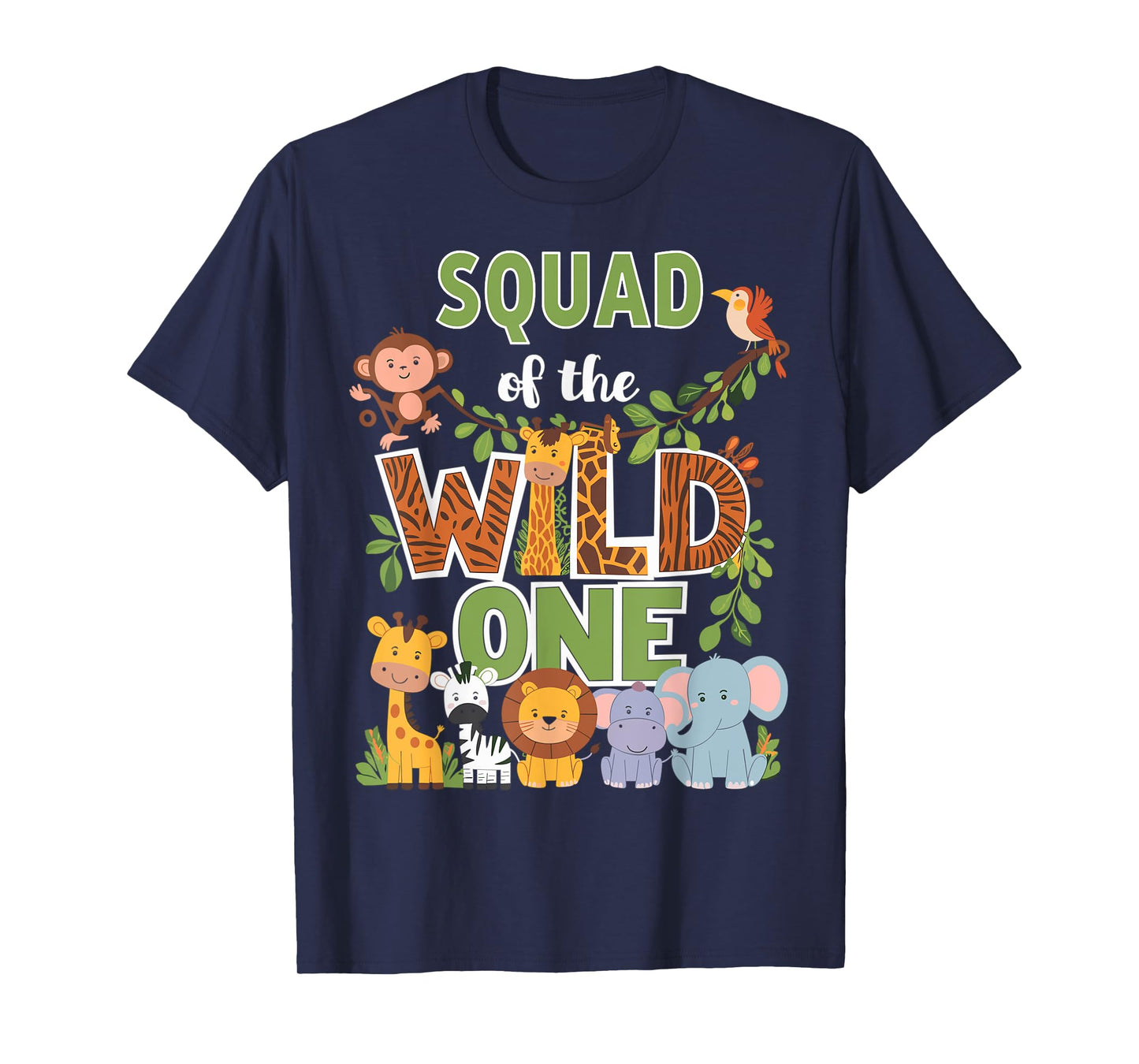Squad Of The Wild One 1st Birthday Safari T-Shirt