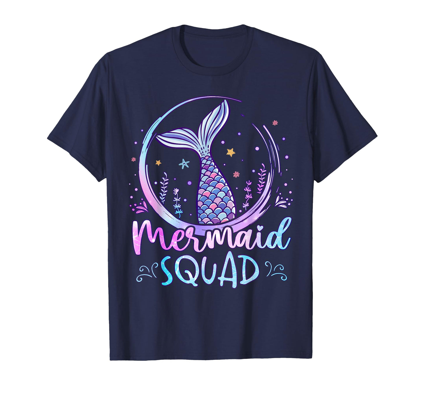 Mermaid Birthday Squad Party Girls Women Mermaid T-Shirt