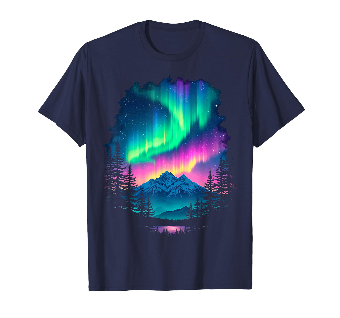 Aurora Borealis Scenic Landscape T-Shirt