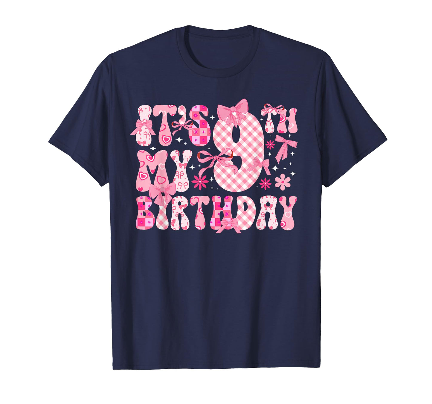 9th Coquette Themed Birthday Nine Year Old Girl Coquette Bow T-Shirt