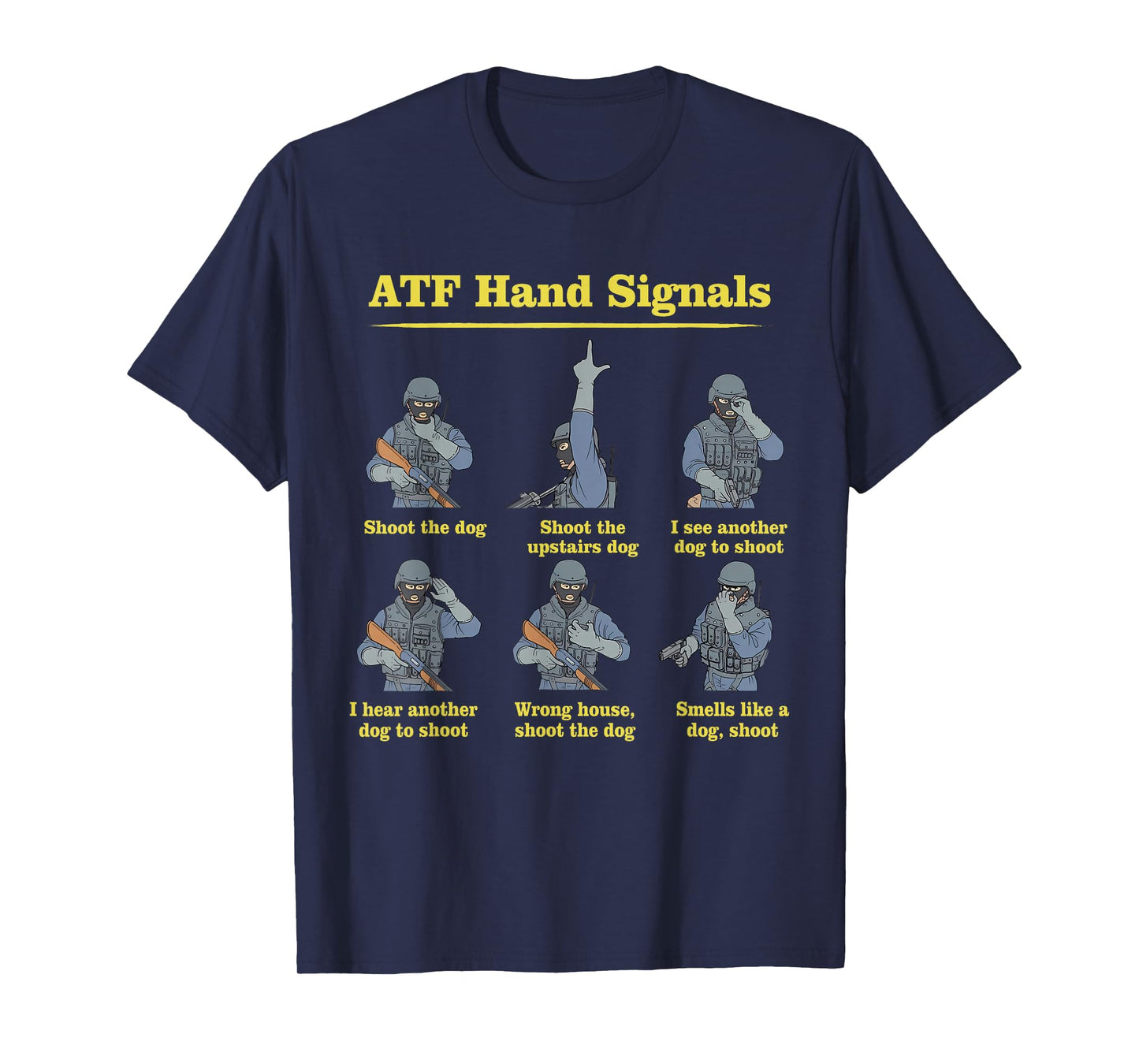 ATF Hand Signals Funny Apparel T-Shirt