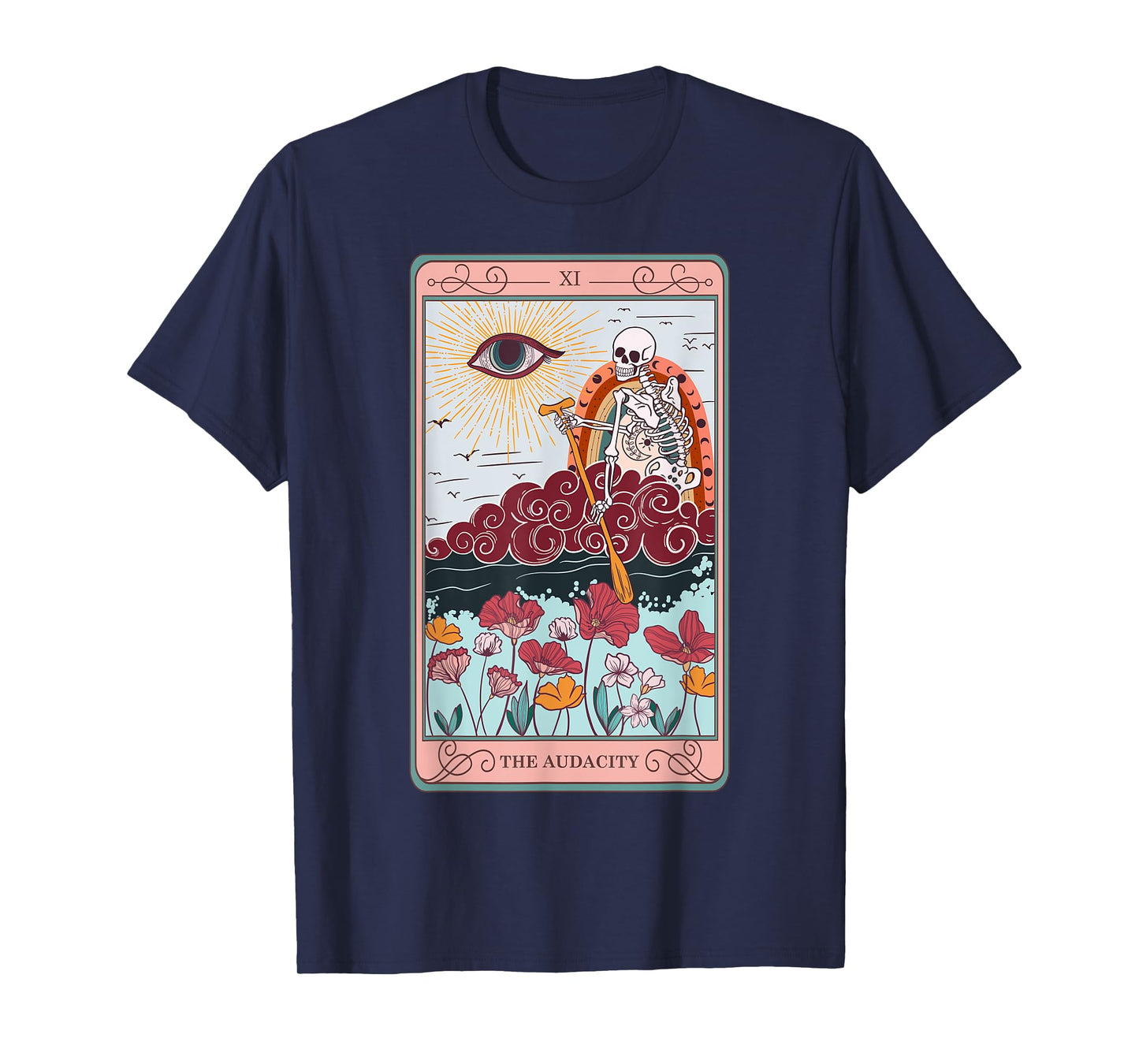 The Audacity Skeleton Tarot Card Sun Eye Aesthetic T-Shirt
