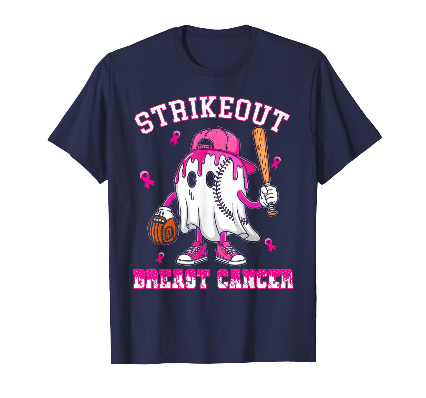 Strike Out Breast Cancer Baseball Fight Awareness Men Women T-Shirt