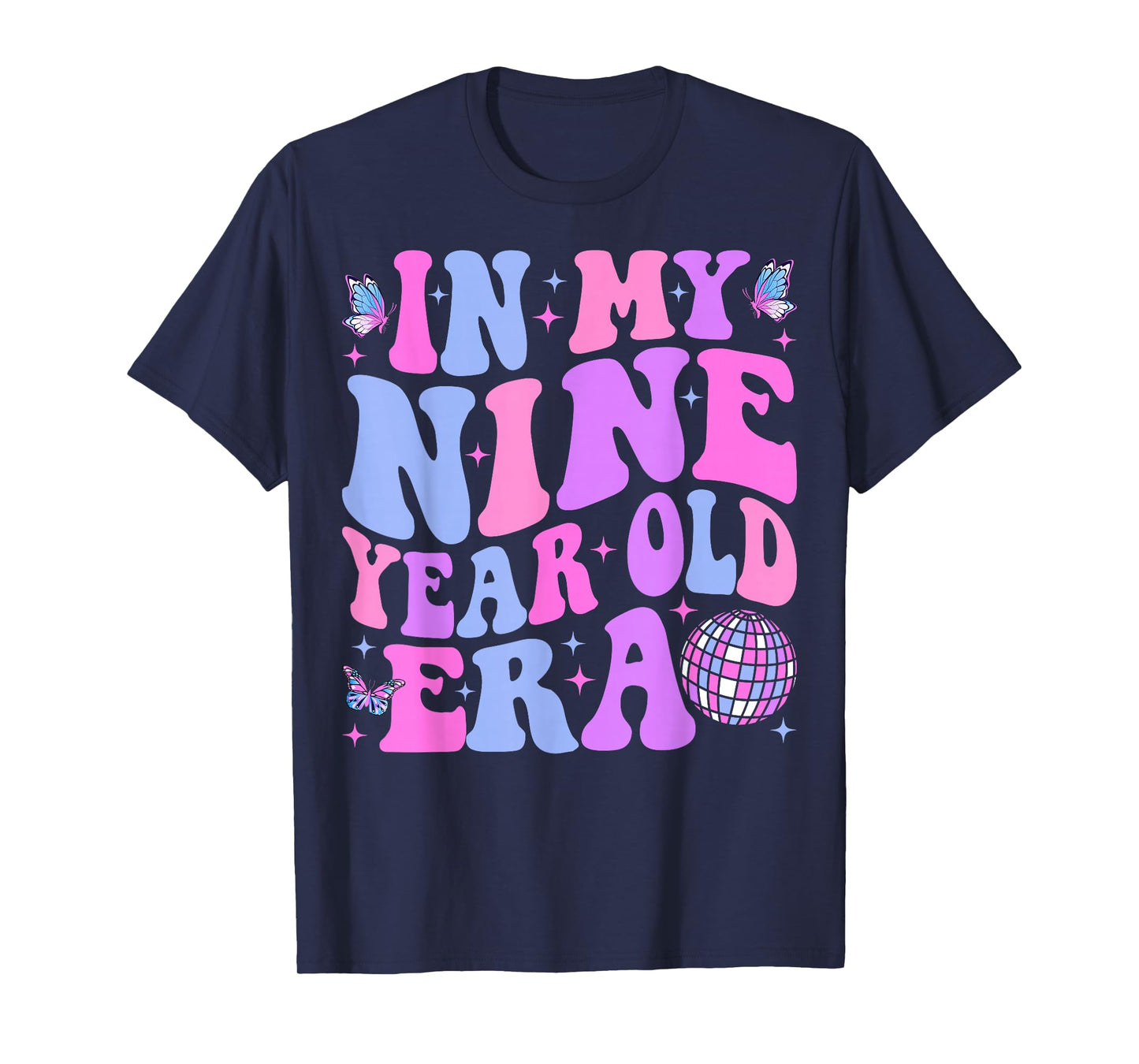 In My Nine Year Old Era Girl Boy 9th Birthday 9 Year Old T-Shirt