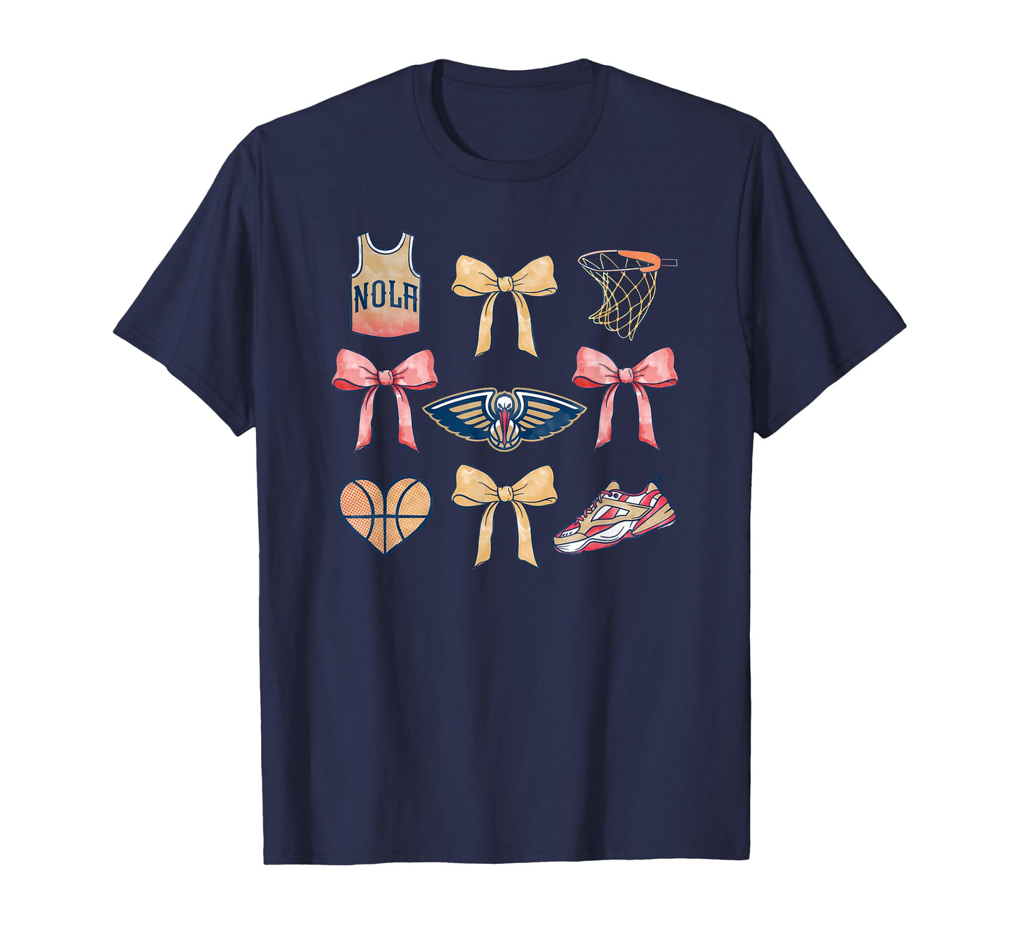 NBA New Orleans Pelicans Bow Grid T-Shirt