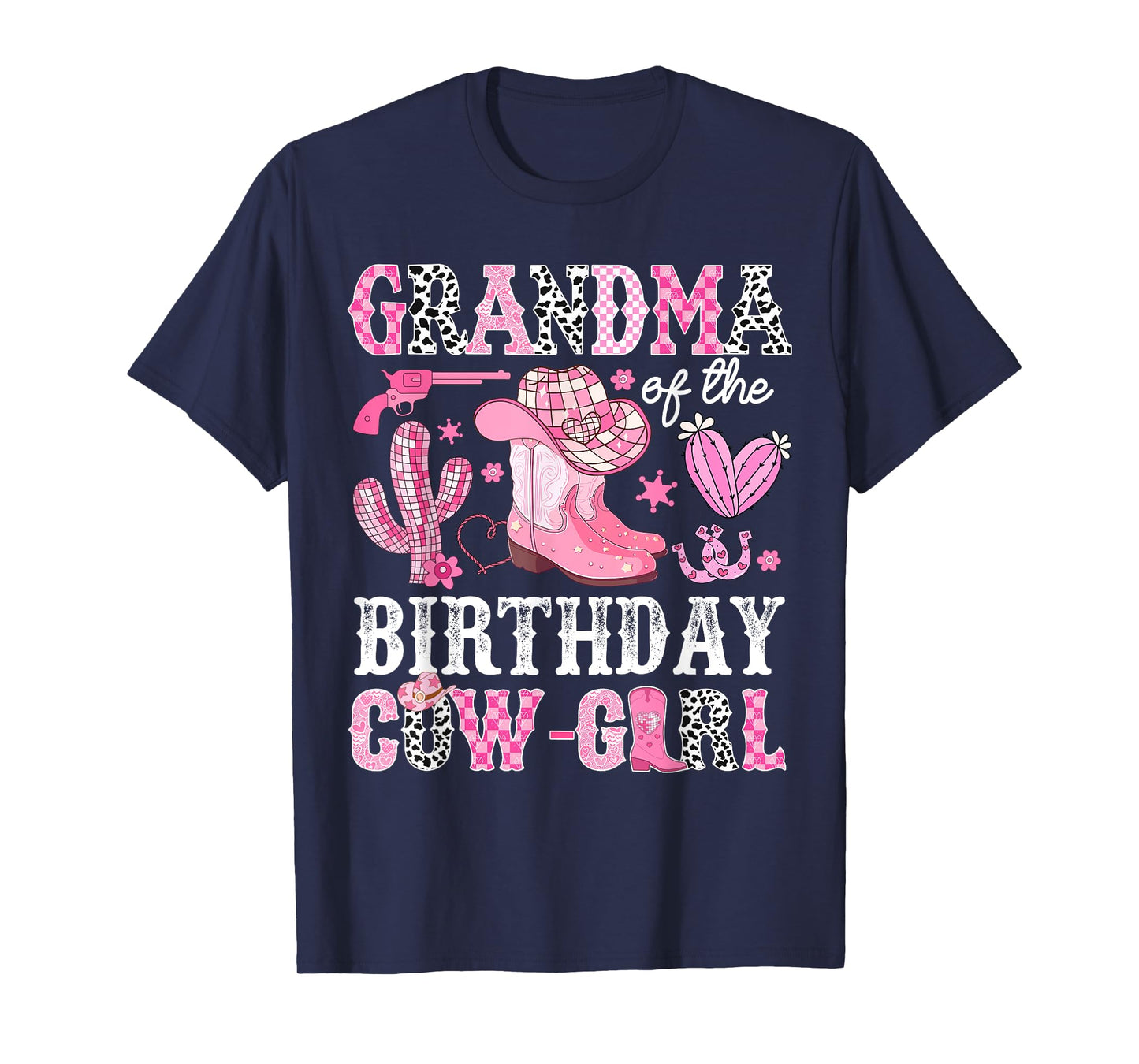 Grandma Of The Birthday Cow-Girl Rodeo Cowgirl Bday T-Shirt