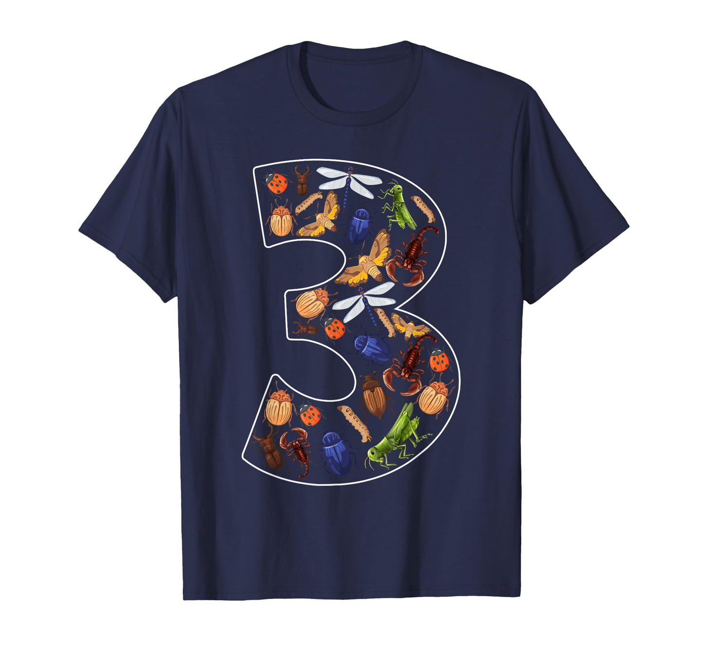Toddler 3rd Birthday Bugs Insects Beetles Kids 3 Year Old T-Shirt
