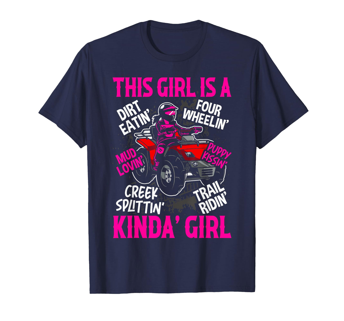 Girl Off-Road Racing Four-Wheeler 4x4 Wheel Quad Bike Racer T-Shirt