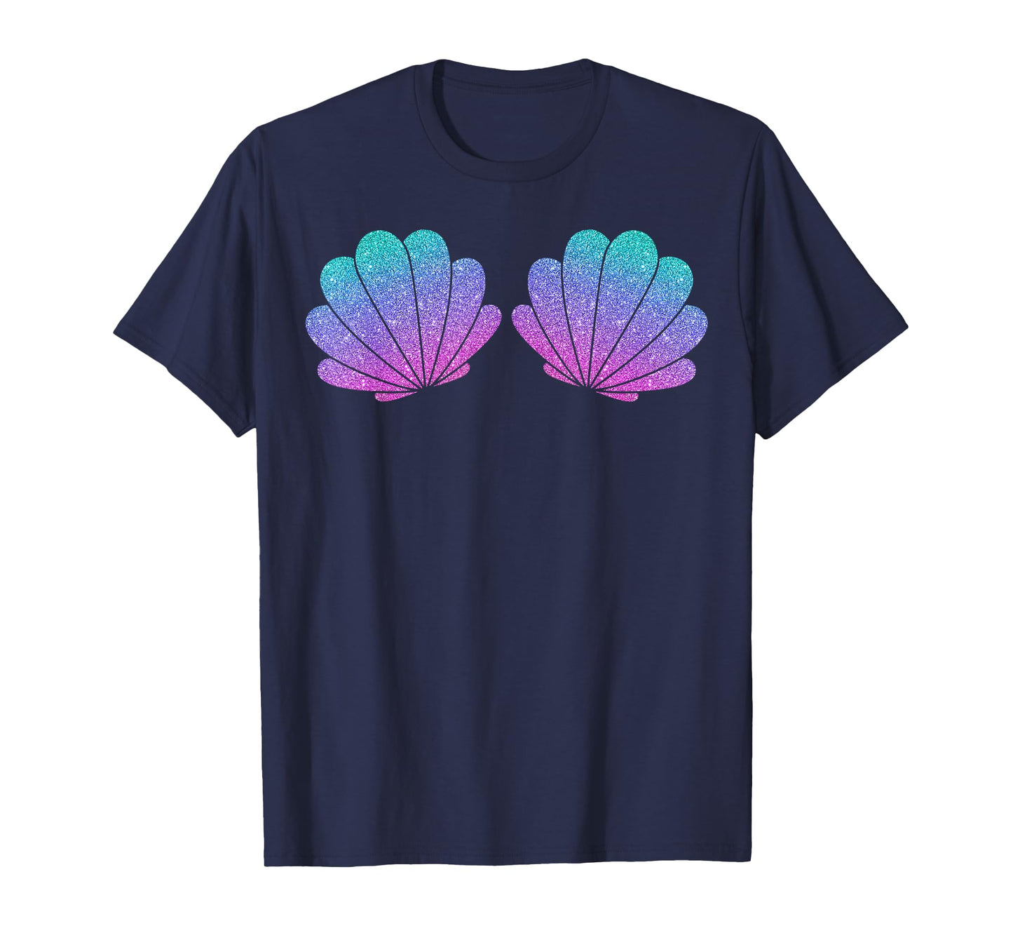 Sea Shell Mermaid Summer Costume Beach Vibes Birthday Party T-Shirt