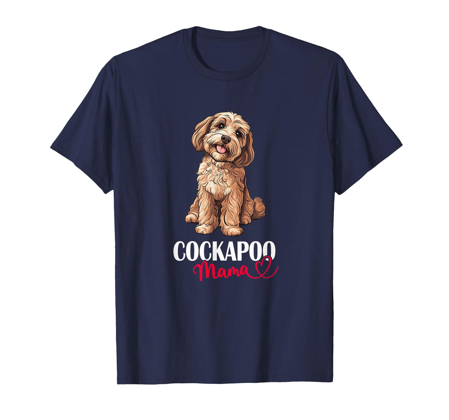 Womens Cute Illustration for Owners Lovers Mom Cockapoo Mama T-Shirt