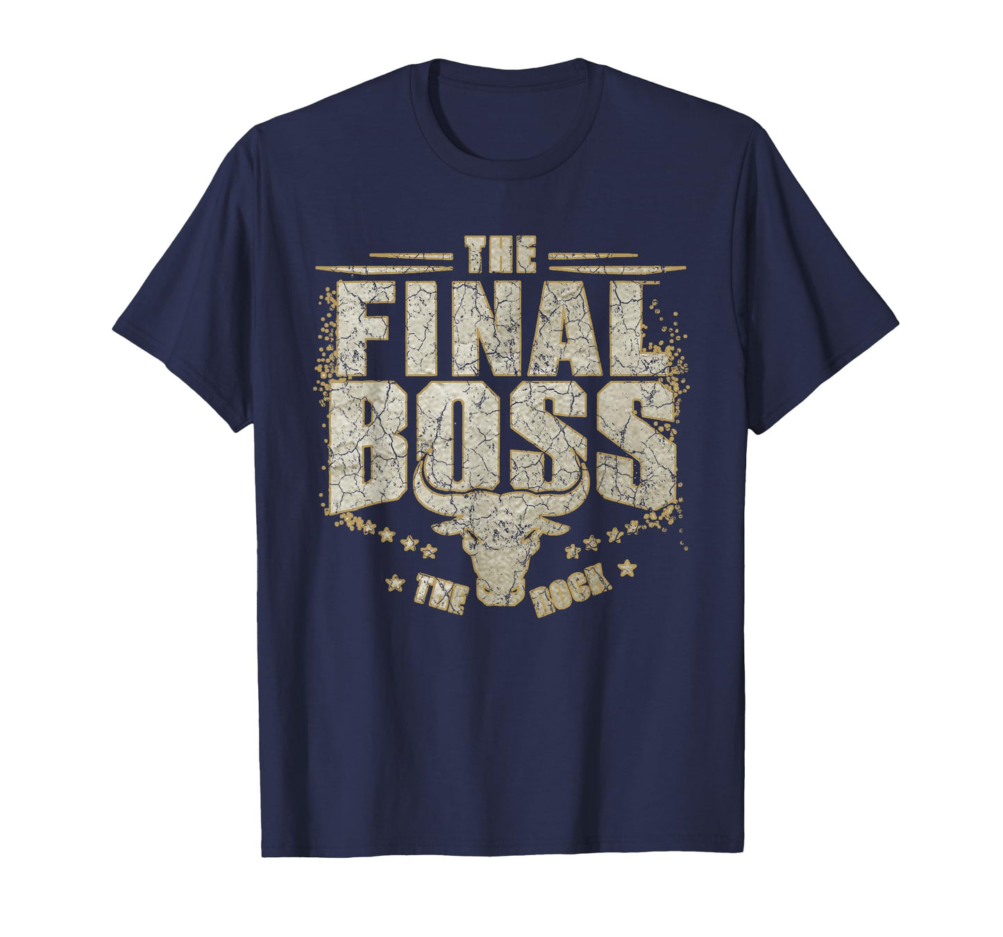 The Final Boss Vintage Rock Music Final Boss Gamer Bull Head T-Shirt