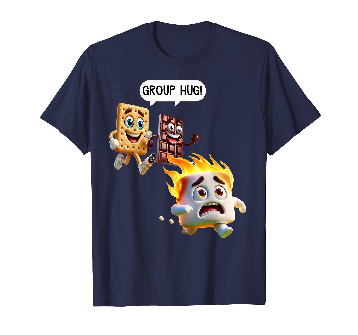 Funny T Shirts For Men Smores Camping Roasting Outdoor Women T-Shirt