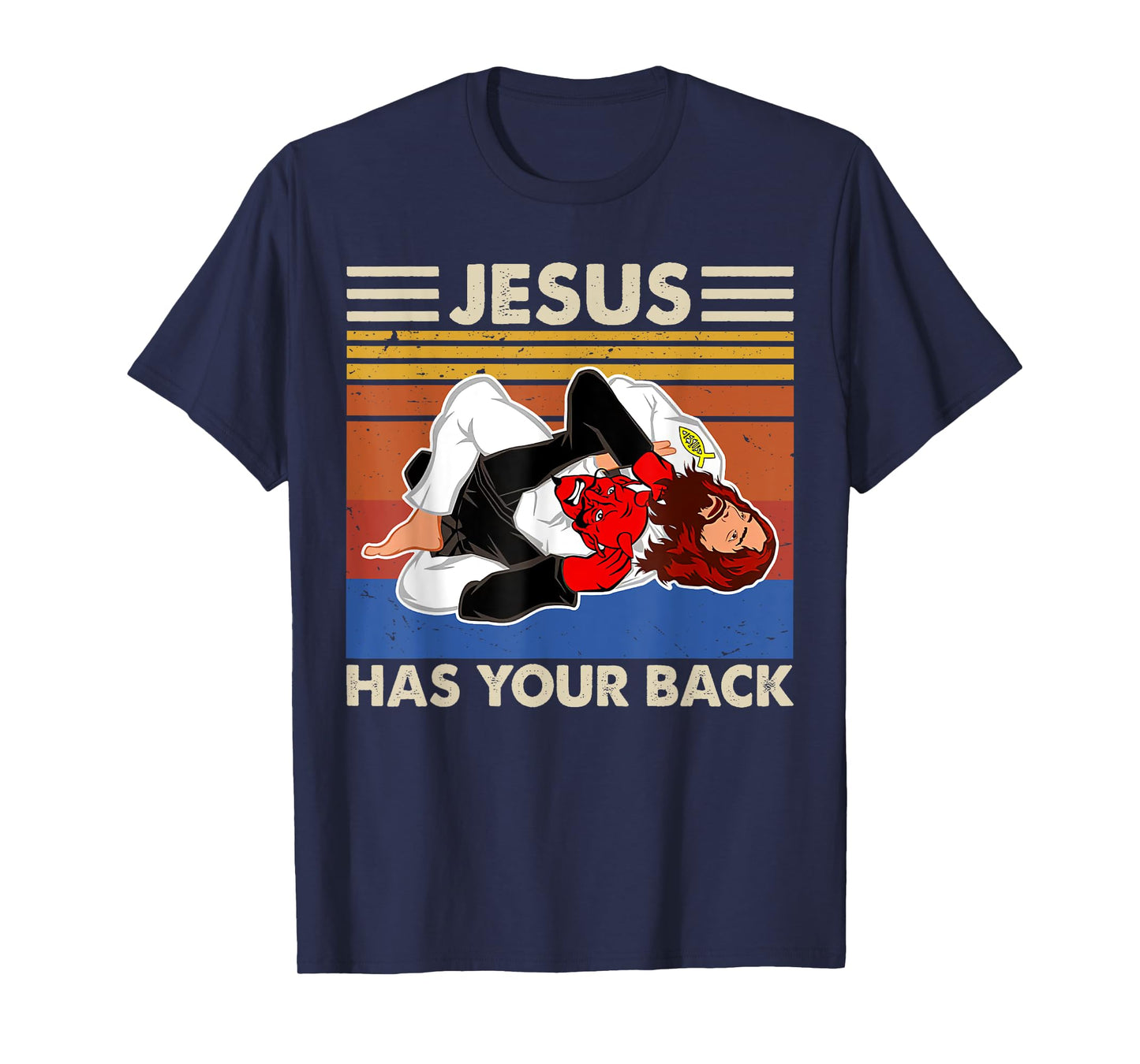 Jiu Jitsu shirts Jesus Has Your Back MMA Brazilian Jiujitsu T-Shirt