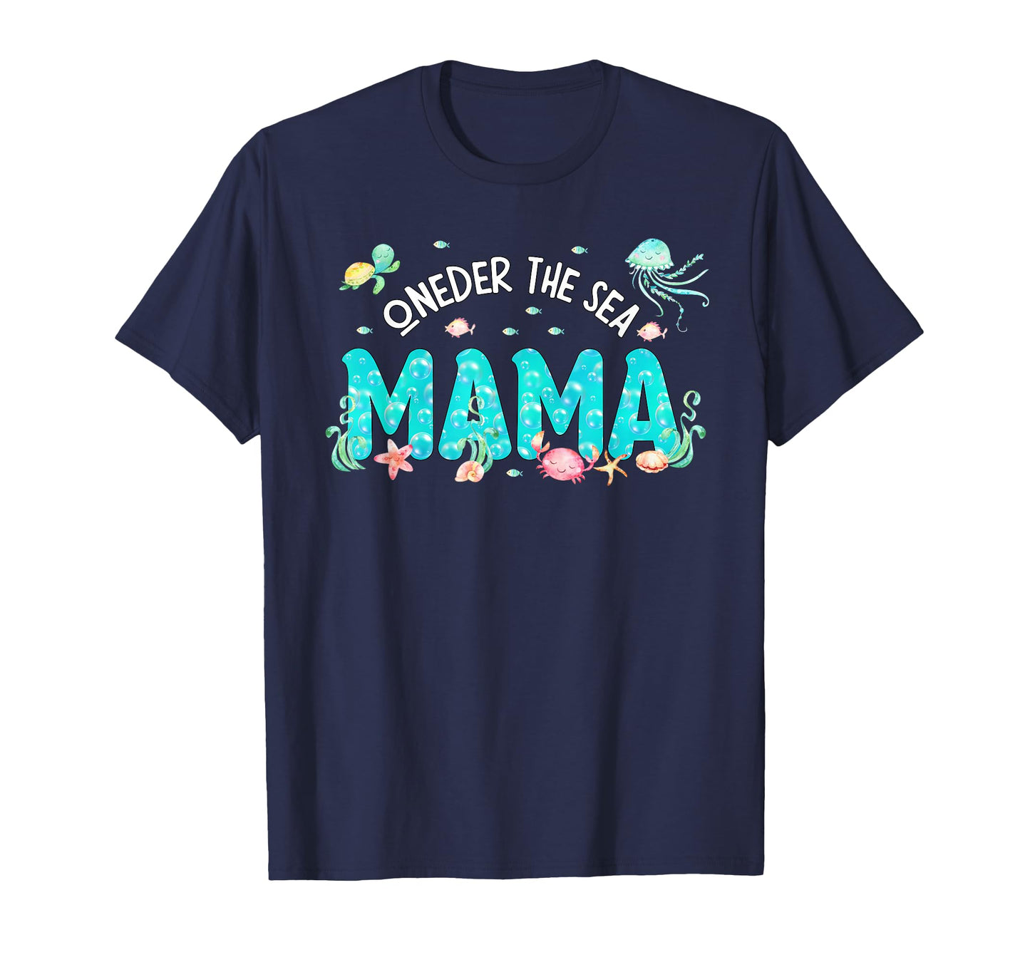 Under Sea Mama Birthday Girl Boy Matching Family Party T-Shirt
