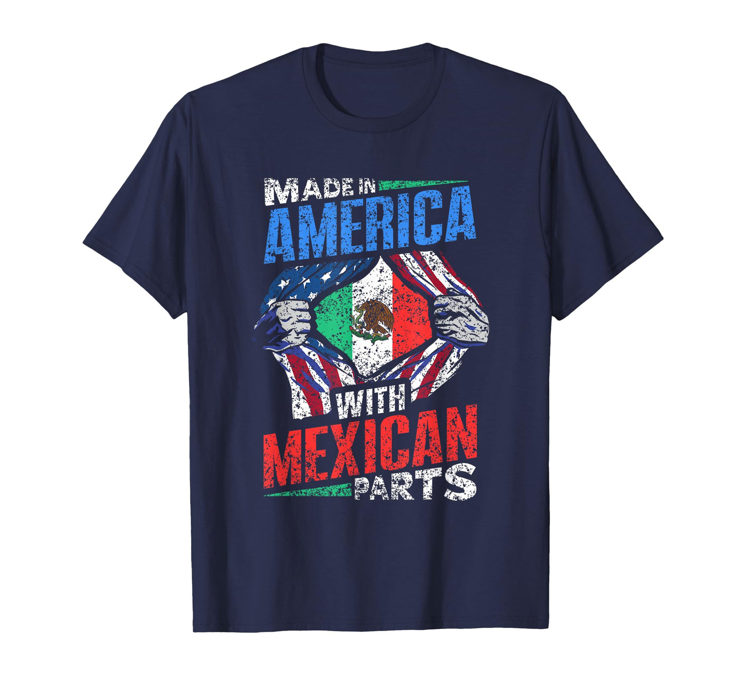 Made In America With Mexican Parts Country Lover Mexico Us T-Shirt