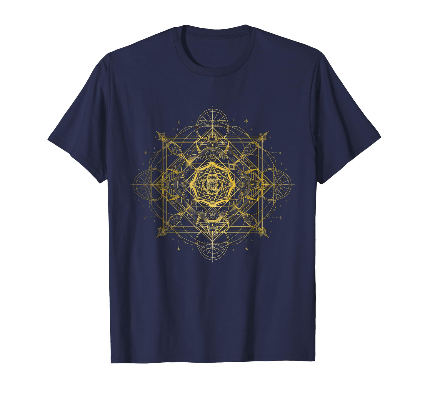 Sacred Geometry Metatron Cube Spiritual Yoga T-Shirt