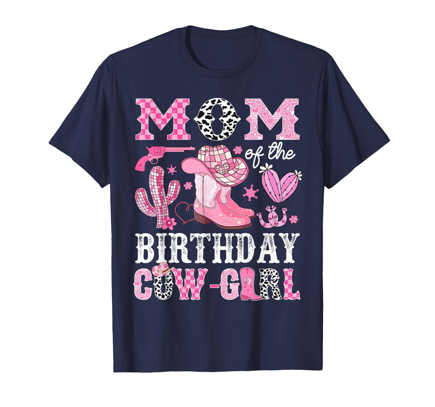 Mom Of The Birthday Cow-Girl Rodeo Cowgirl Bday T-Shirt