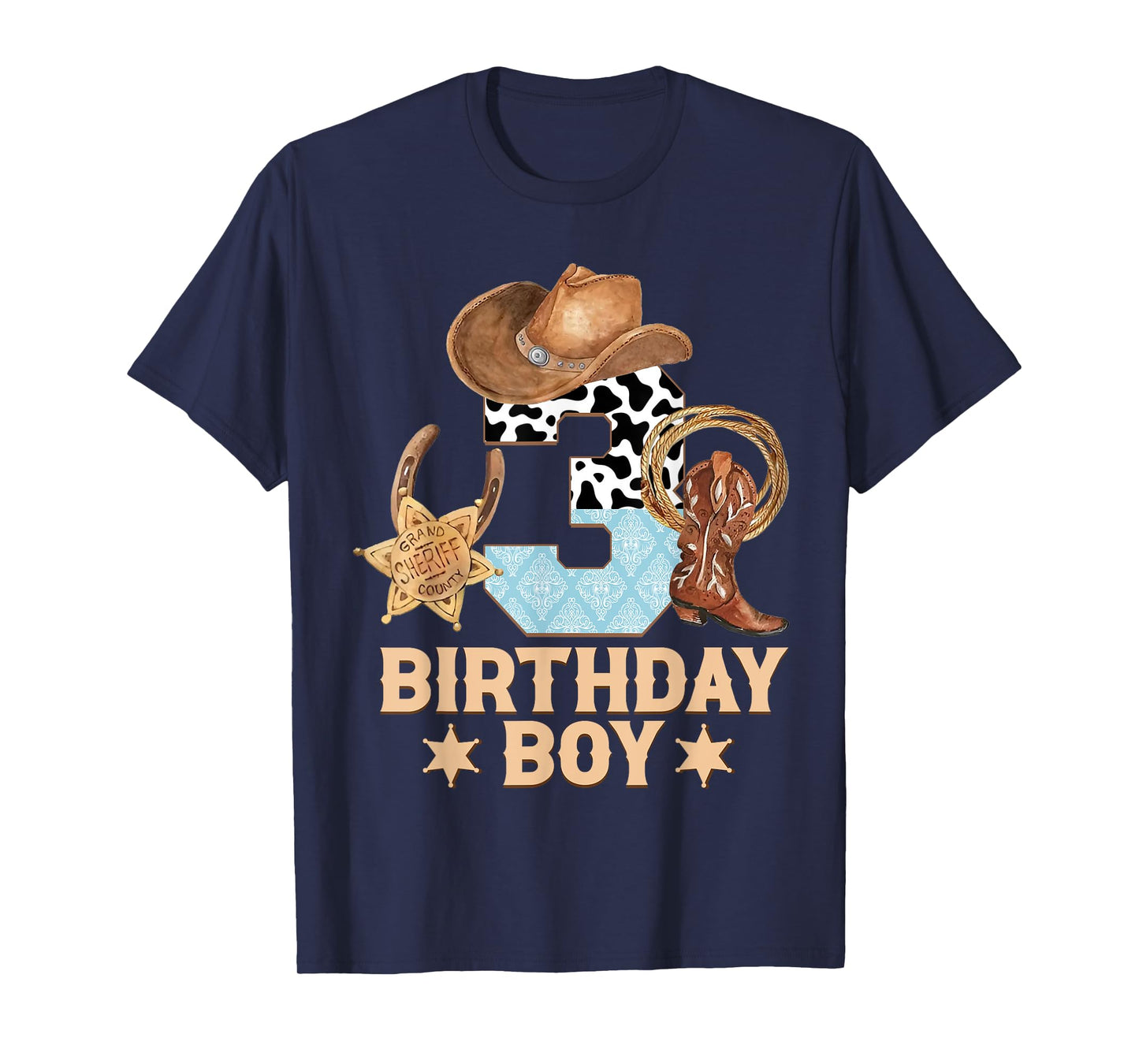 Western Family Birthday Boy Shirt 4 Cowboy 3rd Birthday T-Shirt