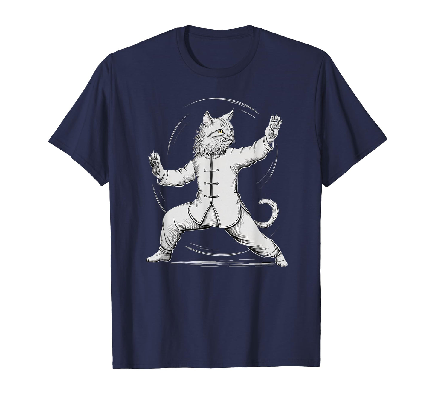 Life Happens Tai Chi Helps Funny Yin Yang Tai Chi Cat T-Shirt for Men Women Kids