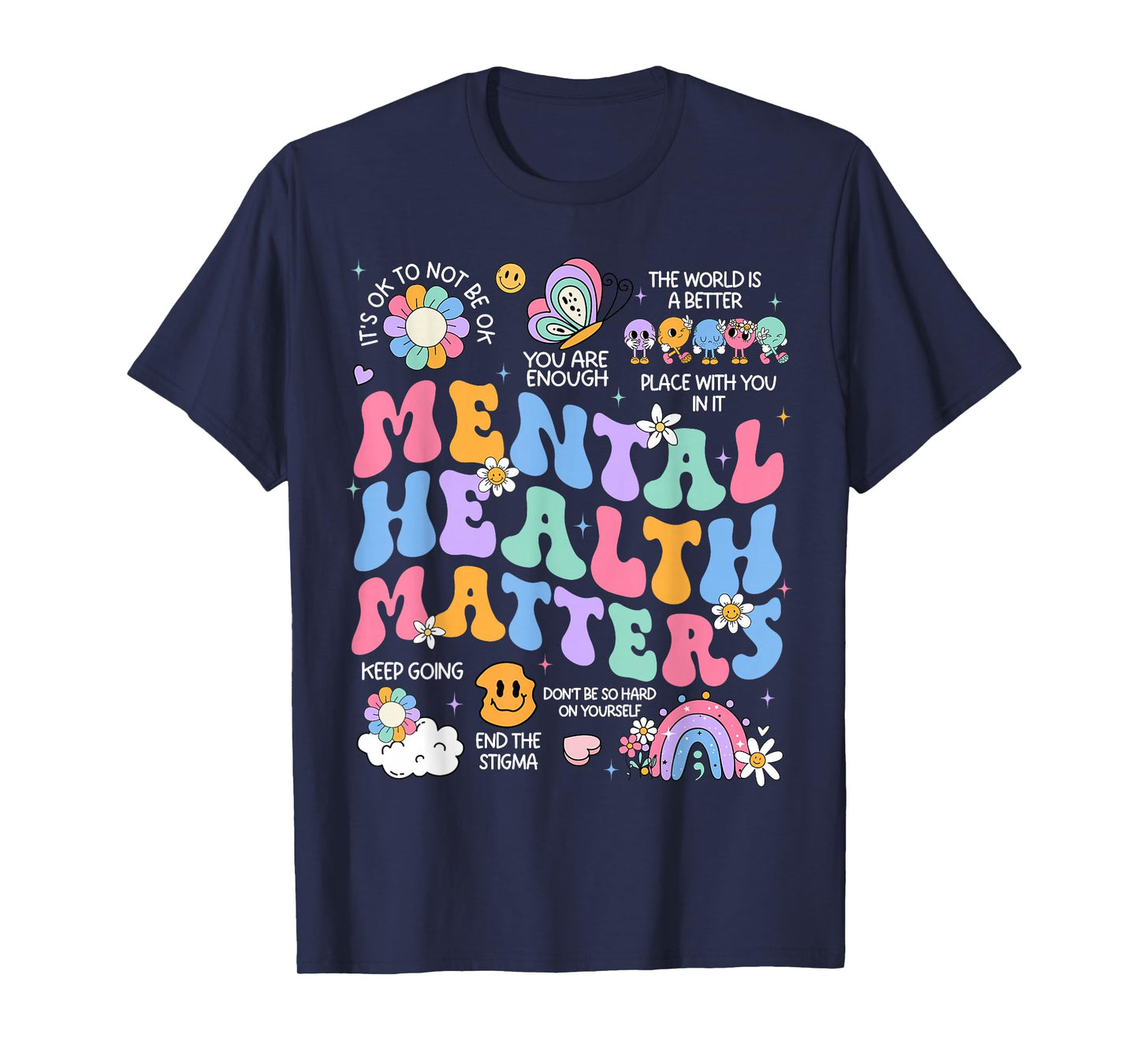 Mental Health Matters Human Brain Illness Awareness T-Shirt